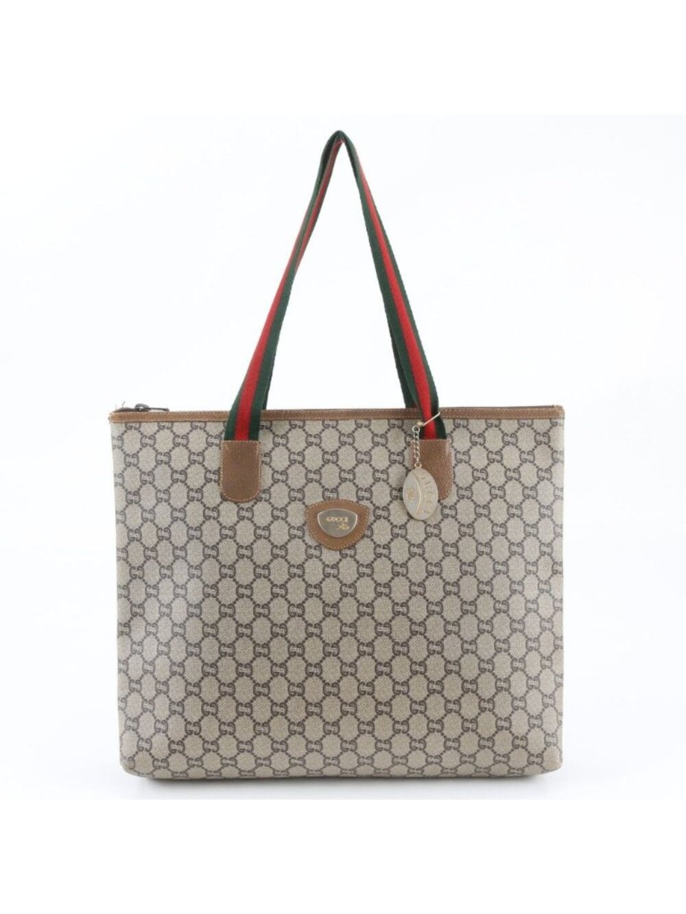 Gucci Sherry Line GG Plus Leather Tote Bag Shoulder Business Document